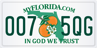 FL license plate 0075QG
