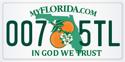 FL license plate 0075TL