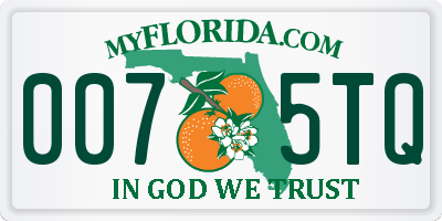 FL license plate 0075TQ