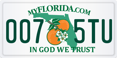 FL license plate 0075TU