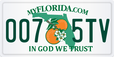 FL license plate 0075TV