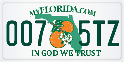 FL license plate 0075TZ