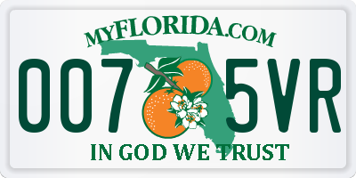 FL license plate 0075VR