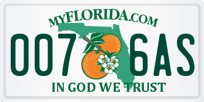 FL license plate 0076AS