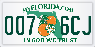 FL license plate 0076CJ