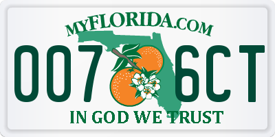 FL license plate 0076CT