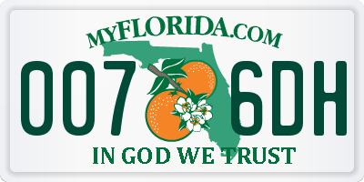 FL license plate 0076DH