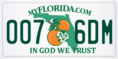 FL license plate 0076DM