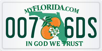 FL license plate 0076DS