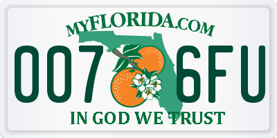 FL license plate 0076FU
