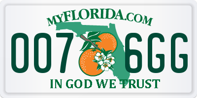 FL license plate 0076GG