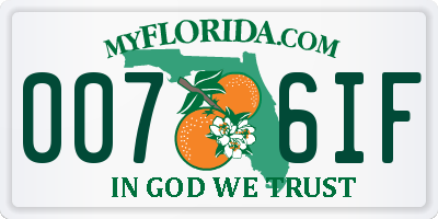 FL license plate 0076IF