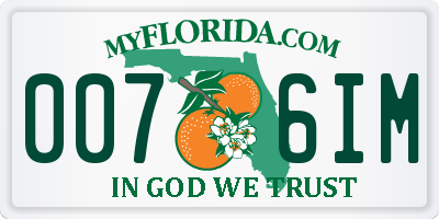 FL license plate 0076IM