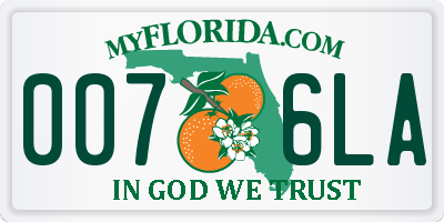 FL license plate 0076LA