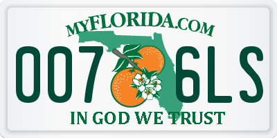 FL license plate 0076LS
