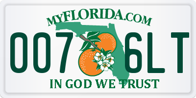 FL license plate 0076LT