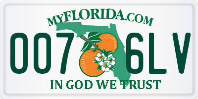 FL license plate 0076LV