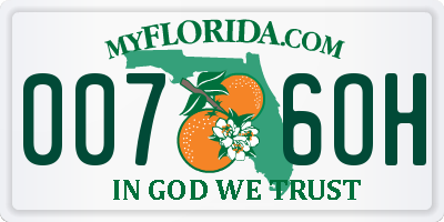 FL license plate 0076OH