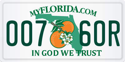 FL license plate 0076OR