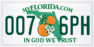 FL license plate 0076PH