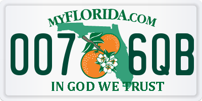 FL license plate 0076QB