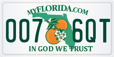 FL license plate 0076QT