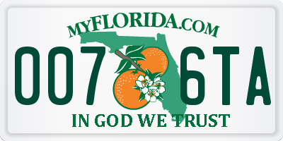 FL license plate 0076TA