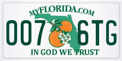 FL license plate 0076TG