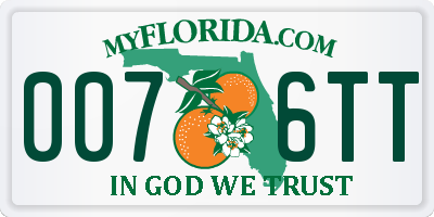 FL license plate 0076TT