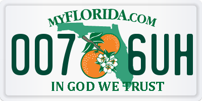 FL license plate 0076UH