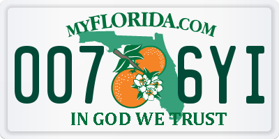 FL license plate 0076YI