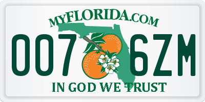 FL license plate 0076ZM
