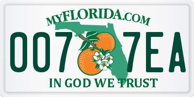 FL license plate 0077EA