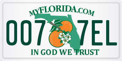 FL license plate 0077EL