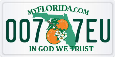 FL license plate 0077EU
