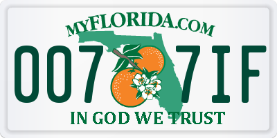 FL license plate 0077IF