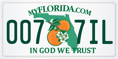 FL license plate 0077IL