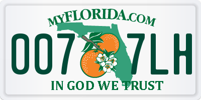 FL license plate 0077LH