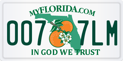 FL license plate 0077LM