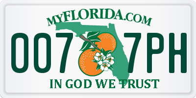 FL license plate 0077PH