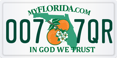 FL license plate 0077QR