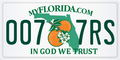 FL license plate 0077RS