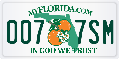 FL license plate 0077SM
