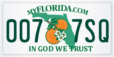 FL license plate 0077SQ