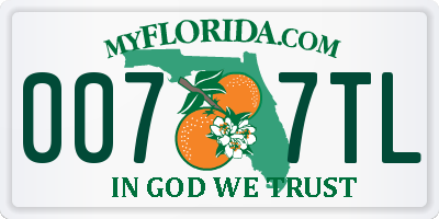 FL license plate 0077TL