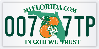 FL license plate 0077TP