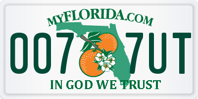 FL license plate 0077UT