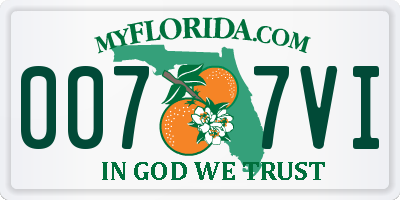 FL license plate 0077VI