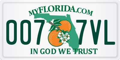 FL license plate 0077VL