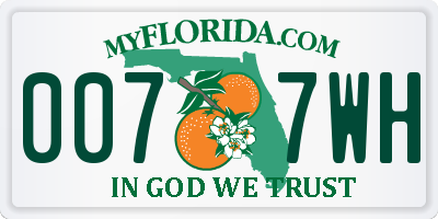 FL license plate 0077WH